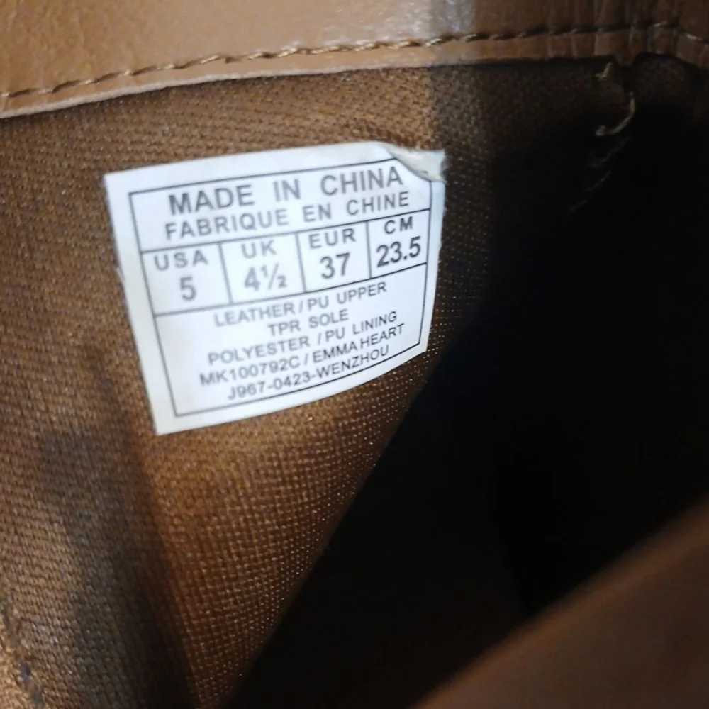 Michael Kors Emma Brown Heart Ankle Boot Girls' Suede Booties Size 5